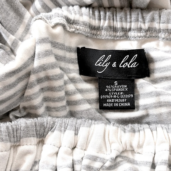 FINAL PRICE!!! NWOT Lily & Lola On Or Off Shoulder Striped Ruffle Maxi Dress - Picture 9 of 9